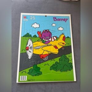 Vintage Barney 25-piece Puzzle Milton Bradley 1993